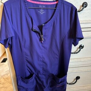 Women's Purple Zip-Front Top